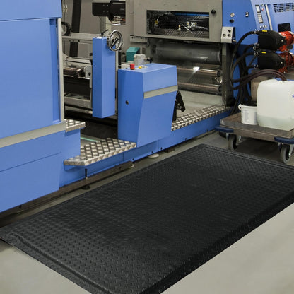 Nisorpa Anti Fatigue Mats Industrial 3' x 5' Ergonomic Standing Mat 15/16" Extra Thick Kitchen Mats Shop Floor Mat Heavy Duty Commercial Diamond Plate Safty Mat Support for Leg & Back Pain, Black