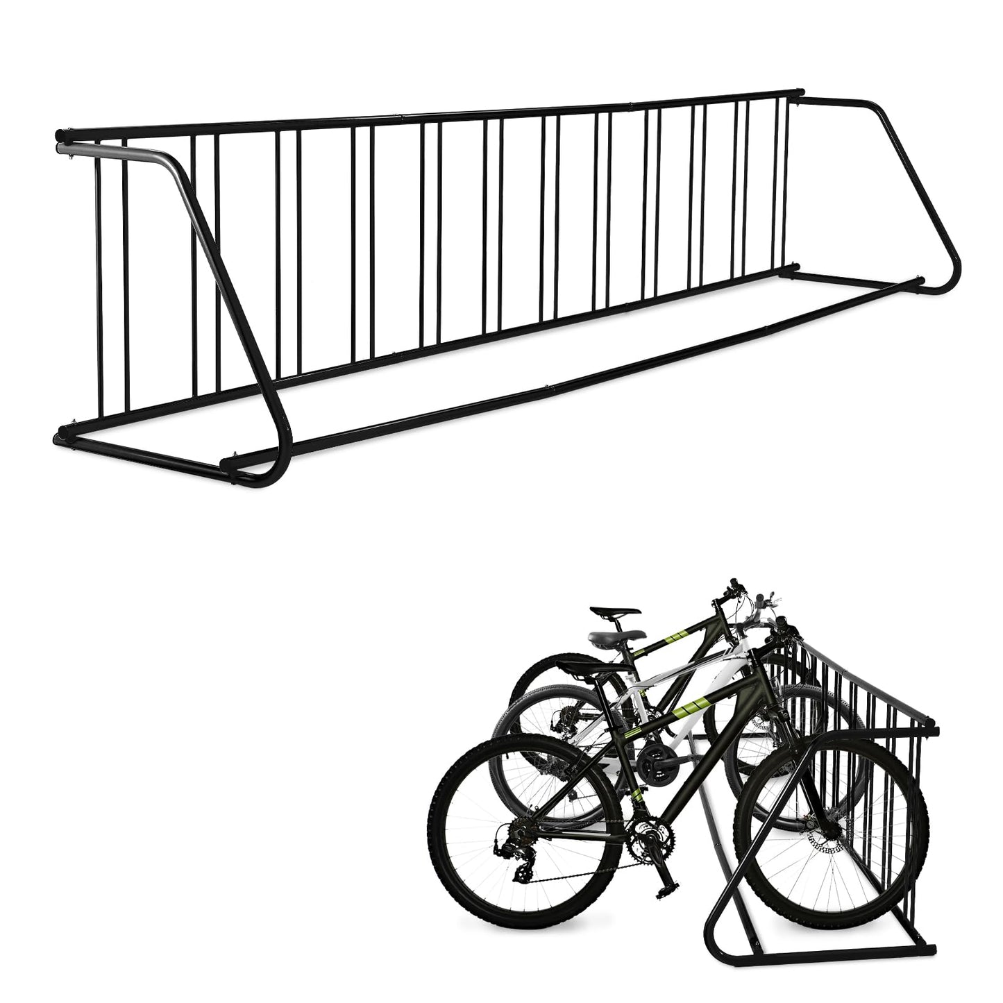 ActiveTrail Commercial Grid Bike Rack - Heavy Duty Outdoor Bicycle Rack Stand, Freestanding Metal Floor Bike Stand for Garage, School, Outdoor Parking, Bike Shop (Single & Double Sided)