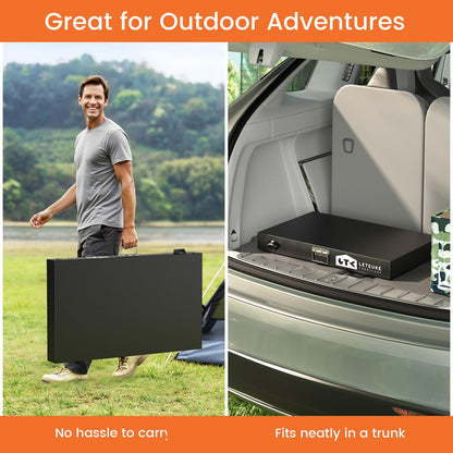 Leteuke Grill Table for Blackstone Griddle, Portable Foldable Grill Table with Storage Fits Ninja, Blackstone Griddle Stand for Outdoor Camping, Picnic, Garden, Patio, Dining, BBQ, Party