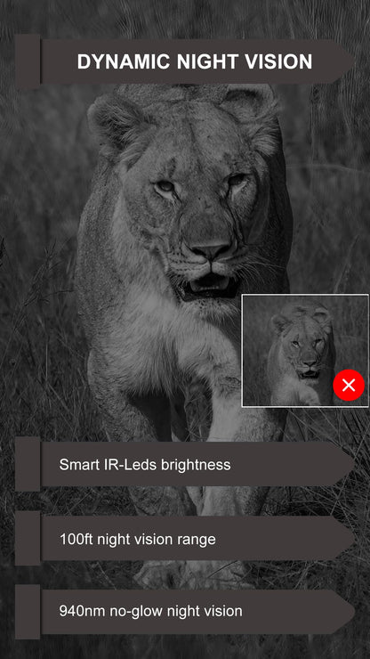 GardePro E8PMB WiFi Trail Camera (Non-Cellular), Stable WiFi with External Antenna, 8000mAh Rechargeable Battery, 32GB Built-in Memory, On-Site App Viewing, No-Glow Night Vision, Motion Activated