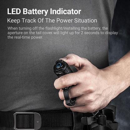 NEXTORCH TA30C Max Tactical Flashlight, 3000 Lumens High Bright USB-C Rechargeable Handheld Light, 5 Modes Strobe Long Throw IPX8 Waterproof Heavy Duty Flashlight for Outdoor Adventure Daily Carry