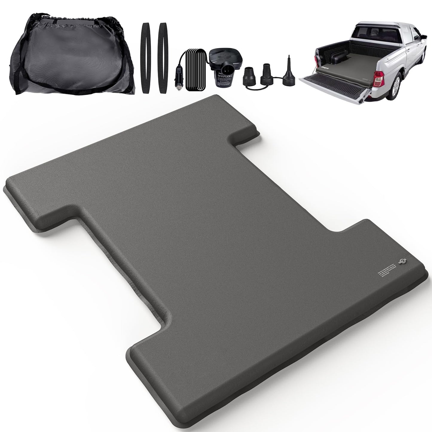Truck Bed Mattress for 6.5-6.8Ft, Self-Inflating Mat Full-Size Short Trucks Bed for Outdoor Camping, Pickup Tent Accessories 12V Air Pump, Carry Bag, for Silverado, RAM, F Series, Sierra, Titan