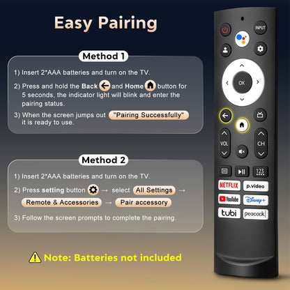 Voice Remote Control Replacement for Hisense Smart Google TV，Compatible with Hisense QLED UHD Mini-LED ULED Google TVs