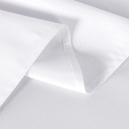 sancua 6 Pack White Tablecloth 60 x 120 Inch, Rectangle Table Cloth for 8 Feet Tables - Stain and Wrinkle Resistant Washable Polyester Table Cover for Dining Tables, Buffet Parties and Camping