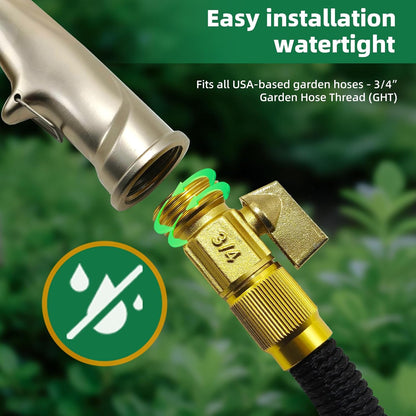 ARXIVE Heavy Duty Metal Garden Hose Nozzle - 4 Adjustable Spray Patterns for Lawn, Car, and Pet Care