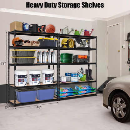 GarveeHome Heavy Duty Storage Shelves - 5 Tier 48 * 24 * 72 in, Adjustable Garage Storage Shelving, Metal Storage Utility Rack Shelf Unit