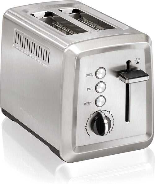 Hamilton Beach 2-Slice Toaster - Extra-Wide Slots, Bagel Setting & Stainless Steel Finish