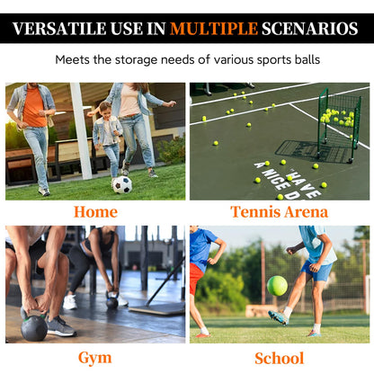 RCZSCBK Sports Ball Storage Cart, Lockable Ball Cart with Double Lid,Ball Rack with Wheels,Rolling Sports Ball Storage Cart is Suitable for Gyms, Schools, Clubs, Indoor and Outdoor Basketball Storage