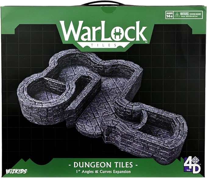 WizKids Warlock Tiles: Expansion – 1 in. Dungeon Angles &amp Curves