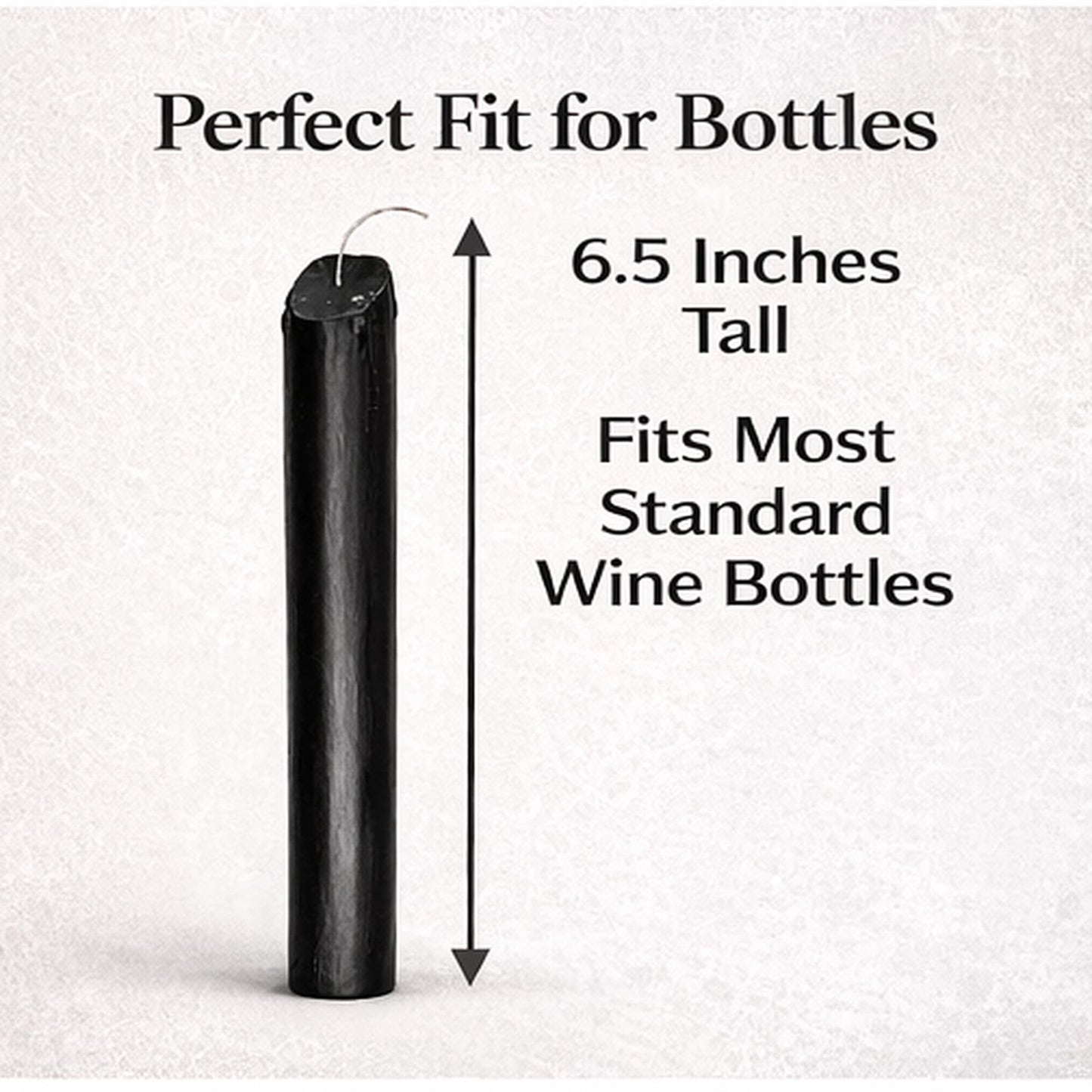 Black Drip Candles 6 Pack – Unscented Wax Candle Sticks for Weddings, Parties, Gothic & Halloween Decor – 6.5″ Tall Slow Drip Candles for Wine Bottles & Events