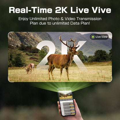 TKENPRO 4G LTE Cellular Trail Camera, Unlimited Data Plan AI Animal Detection with 2K Live Video Game Camera, No WiFi Needed, IP66 Water-Resistant Trail cam Night Vision & Motion-Activated