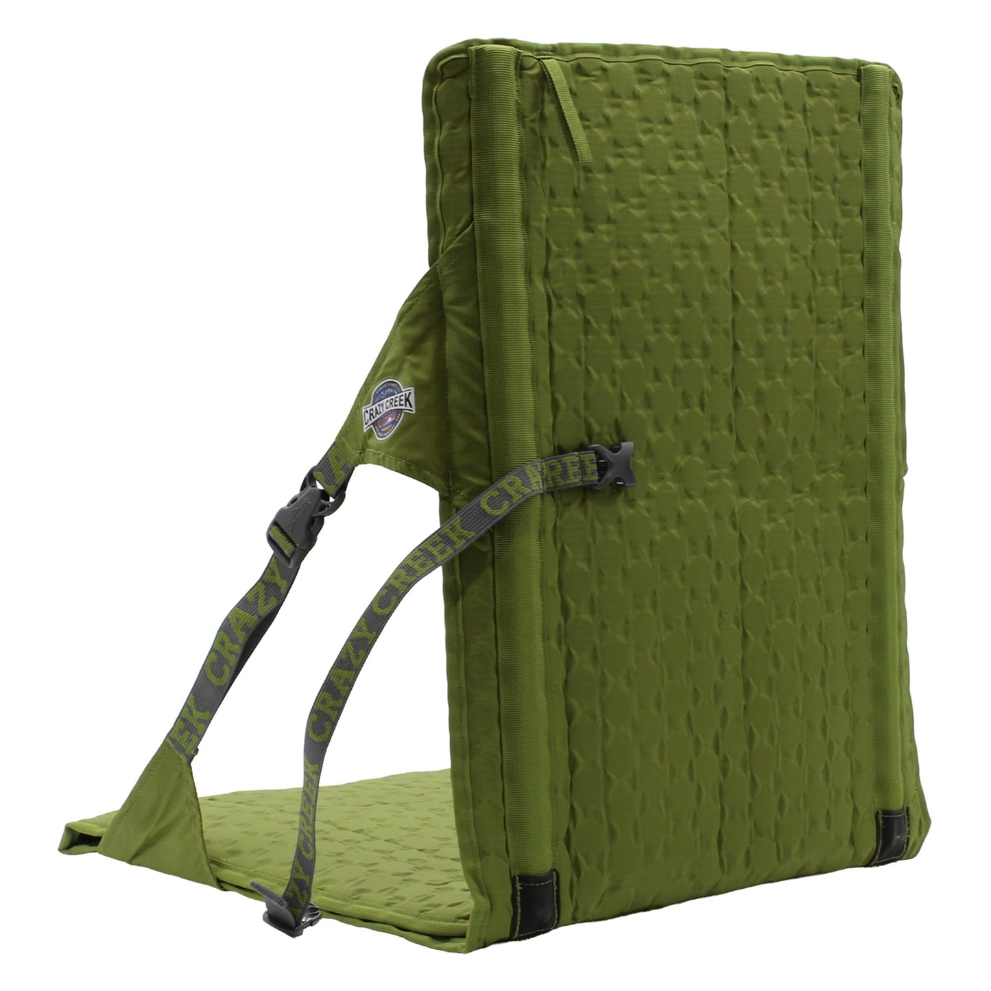 Crazy Creek HEX 2.0 PowerLounger for Day Hiking & Backpacking Trips, 250 LBS Weight Capacity, Adjustable Straps, Compact Design, Water-Resistant Olive/Slate