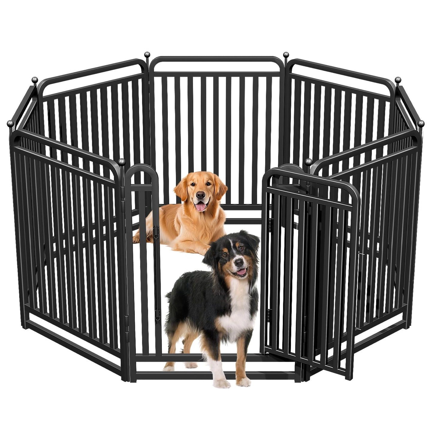 Heavy Duty Tube Dog Playpens,Dog playpen Outdoor for Large Dogs,Puppy Play Pen for Indoors,40" H 8 Panels