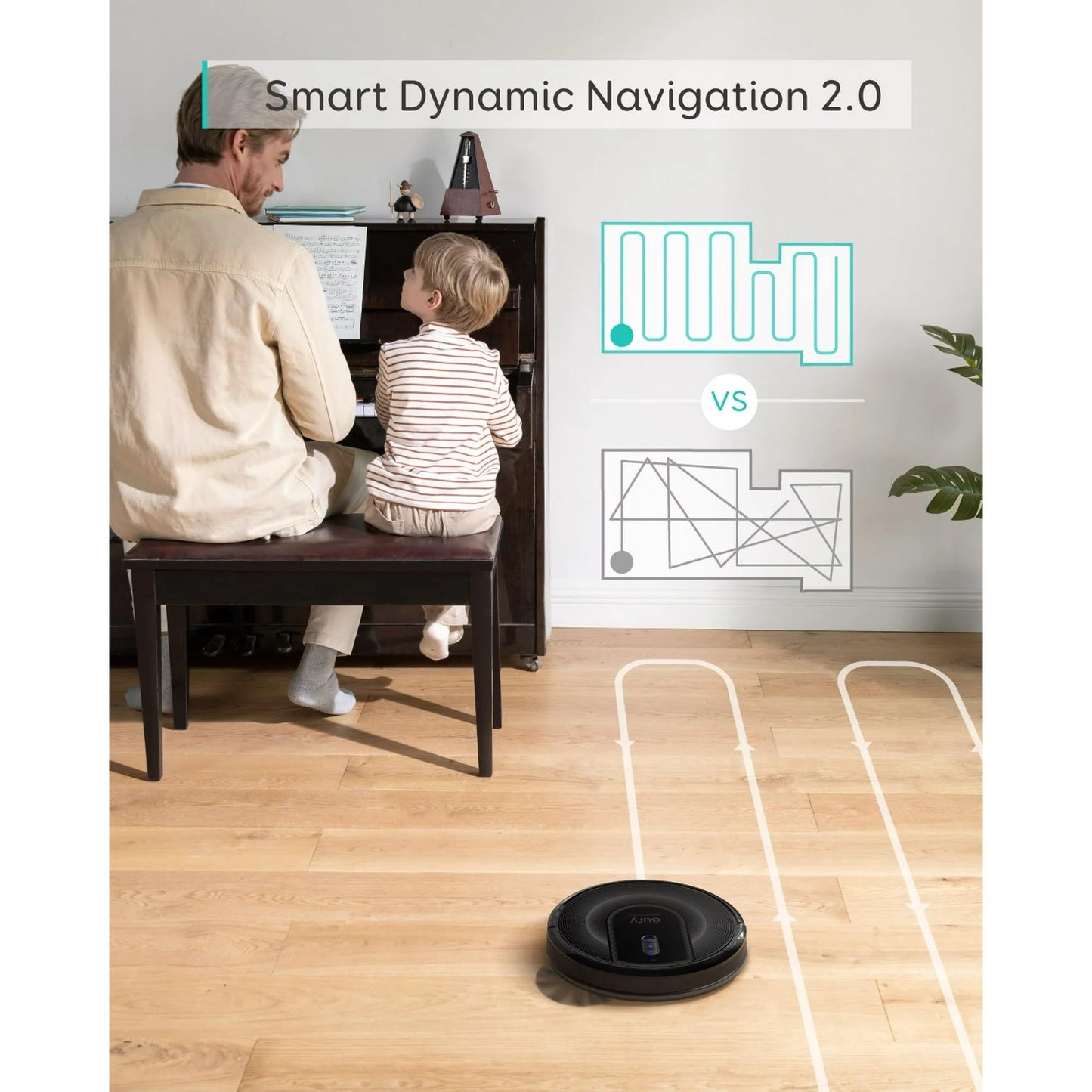 eufy Like-New RoboVac G30 Verge, Robot Vacuum with Home Mapping, 2000Pa Suction, Wi-Fi, Boundary Strips, for Carpets and Hard Floors (Renewed)