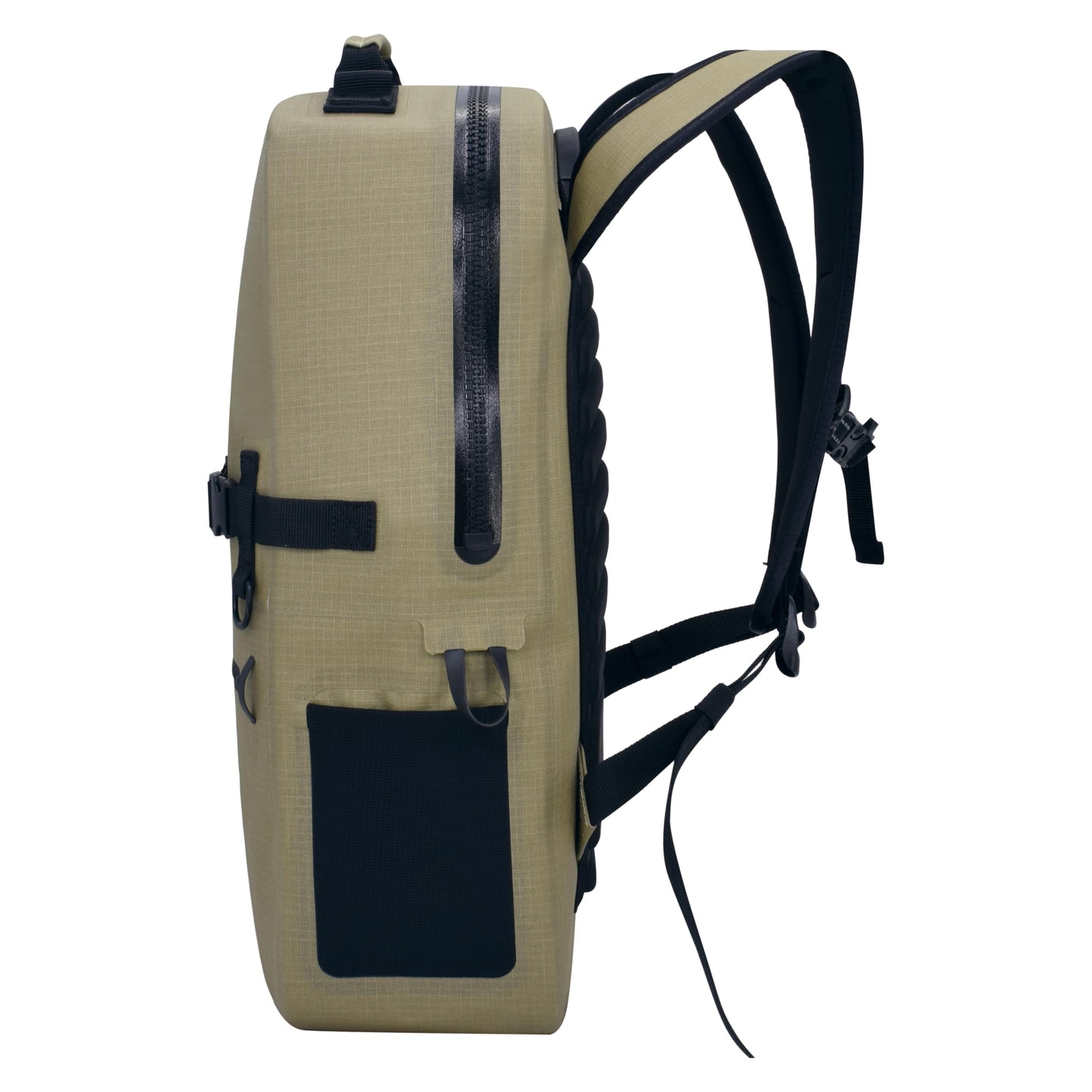 Breakwater Supply Waterproof Preparedness Pack, IP68 Submersible Airtight Backpack and Waterproof Marine First Aid Kit for Boating, Fishing, Kayaking (Fogland 25L Safari Tan Cordura)