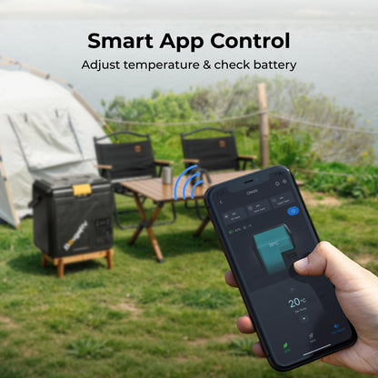 BougeRV 12 Volt Refrigerator with 240Wh Battery, 21QT Car Fridge, 20L Portable Freezer, -4~68℉, 12/24V DC, 110~240V AC, Ideal for 2 People, Road Trips, Truck, Camping(2026 New Model: CRH20 and B240)