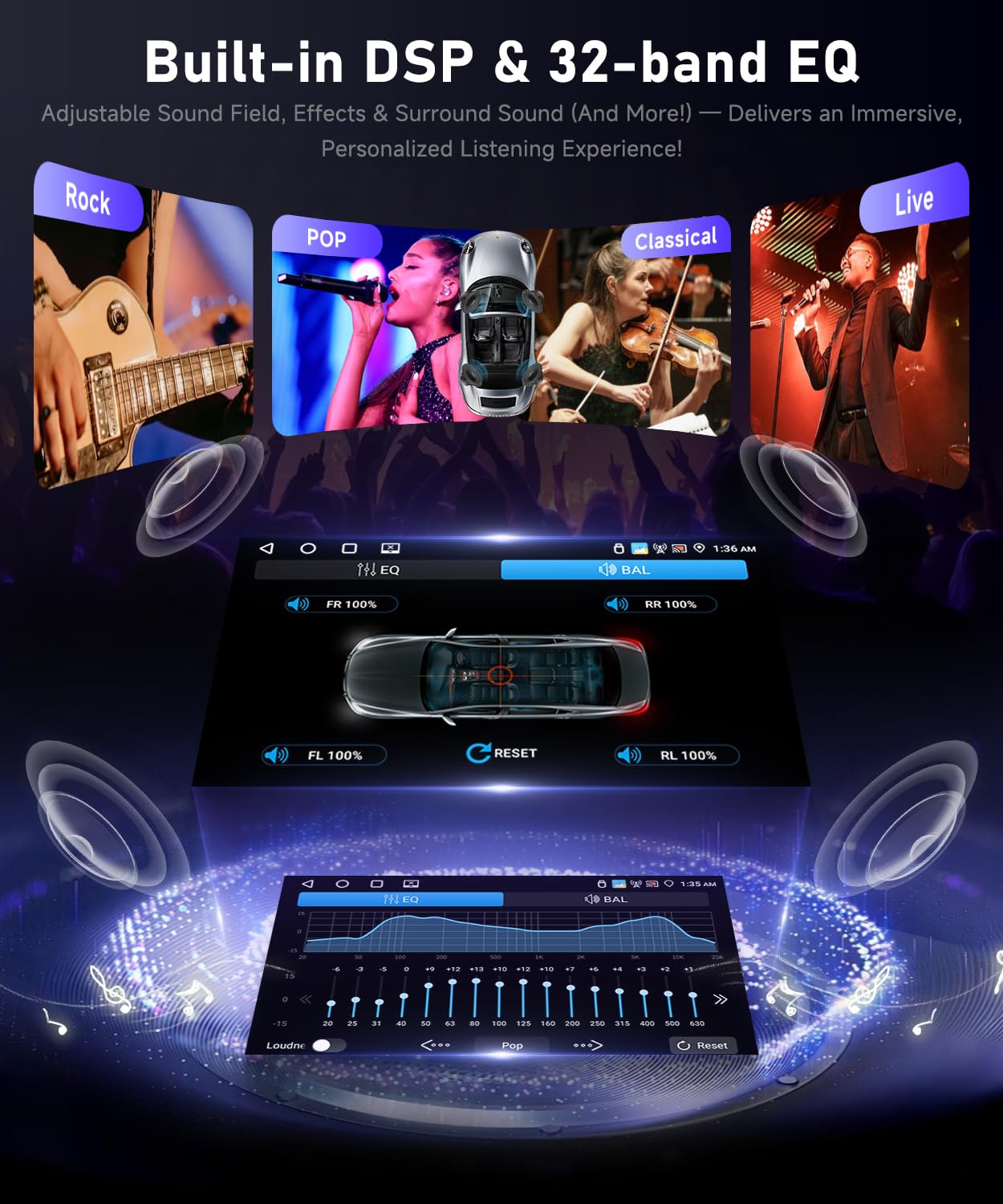 4G+64G Car Radio Stereo for Ford F150 F250 F350 Fusion Edge Explorer Expedition, 7“ IPS Touch Screen/Android 15/Wireless CarPlay/Android Auto/DSP/GPS/WiFi/5.0Bluetooth/SWC/AHD Backup Camera