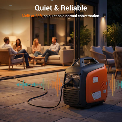 EFURDEN 4300 Watts Portable Inverter Generator, Gas Generator for Outdoor Camping, Home Use, 30A RV Ready, 45 Lbs, EPA Compliant