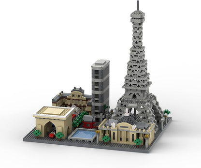 dOvOb Architecture Paris Skyline Micro Mini Blocks Building Set 2324 Pieces Bricks3D Puzzle Collection Model Kit Office Home Decor as Gift for Adults or Kids