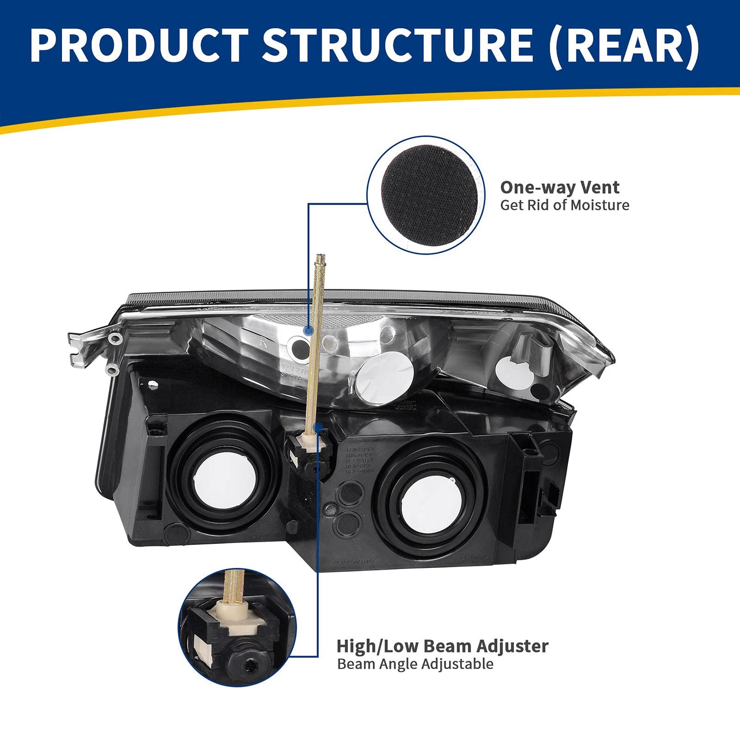 AUTOSAVER88 Pair Headlights Assembly Compatible with 2002-2006 Chevy Avalanche 1500 2500 Headlight Replacement Chrome Housing Amber Reflector Clear Lens (Body Cladding Models ONLY)