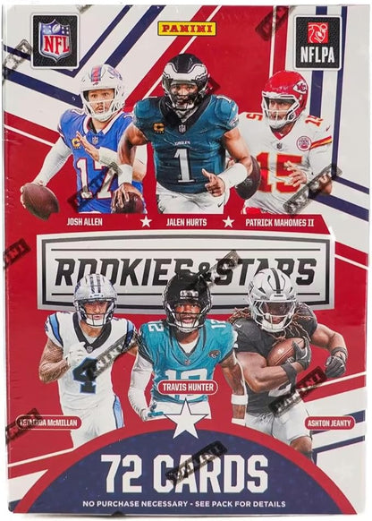 2025 Panini Rookies &amp Stars Football 6-Pack Hobby Blaster Trading Card Box (1 Autograph or Memorabilia Card Per Box)