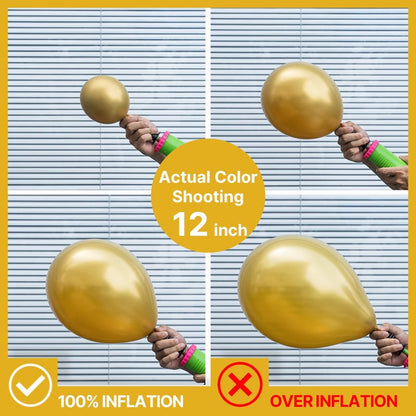 PartyWoo Gold Balloons 120pcs Different Sizes of 18 12 10 5 Inch Gold Balloon Arch Kit Garland for Birthday Wedding Anniversary Baby Shower Graduation Retirement Casino Party Decorations Gold-G101