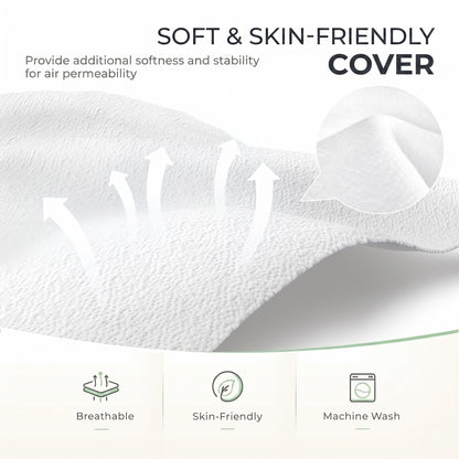 Sweetnight Full Tri-Folding Mattress Topper - 4 inch Medium Firm Portable Foldable Mattress with Washable Cover & Non-Slip Base - Ideal for Camping, RV, and Guests,White
