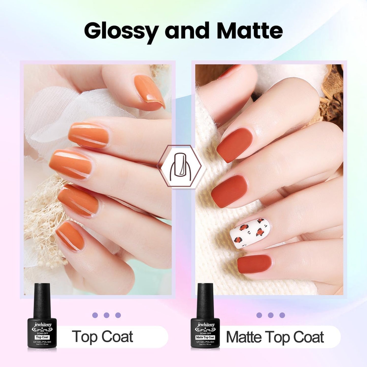 JEWHITENY Poly Extension Gel Nail Kit 14 PCS Poly Gel Kit with Slip Solution and Mini Lamp Nail Art Design Beginner