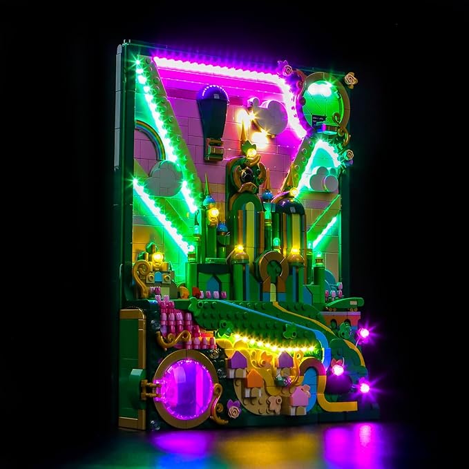 Light kit Compatible with Lego 75685 Emerald City Wall Art Decoration - No Model Only Light LED Lighting Accessories Compatible with Lego 75685 (RC Version)