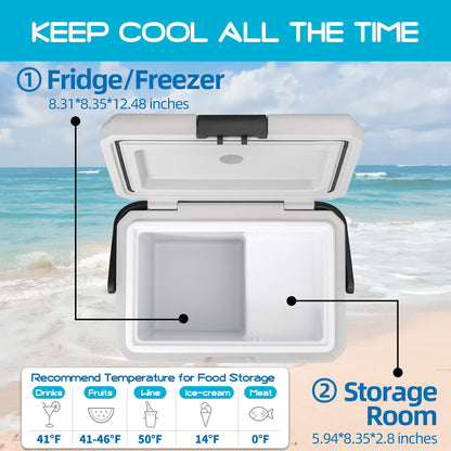Alpicool P18 Portable Fridge 12 Volt Car Refrigerator 19 Quart Freezer for Fishing, Camping, RV, Truck, Boat-12/24V DC