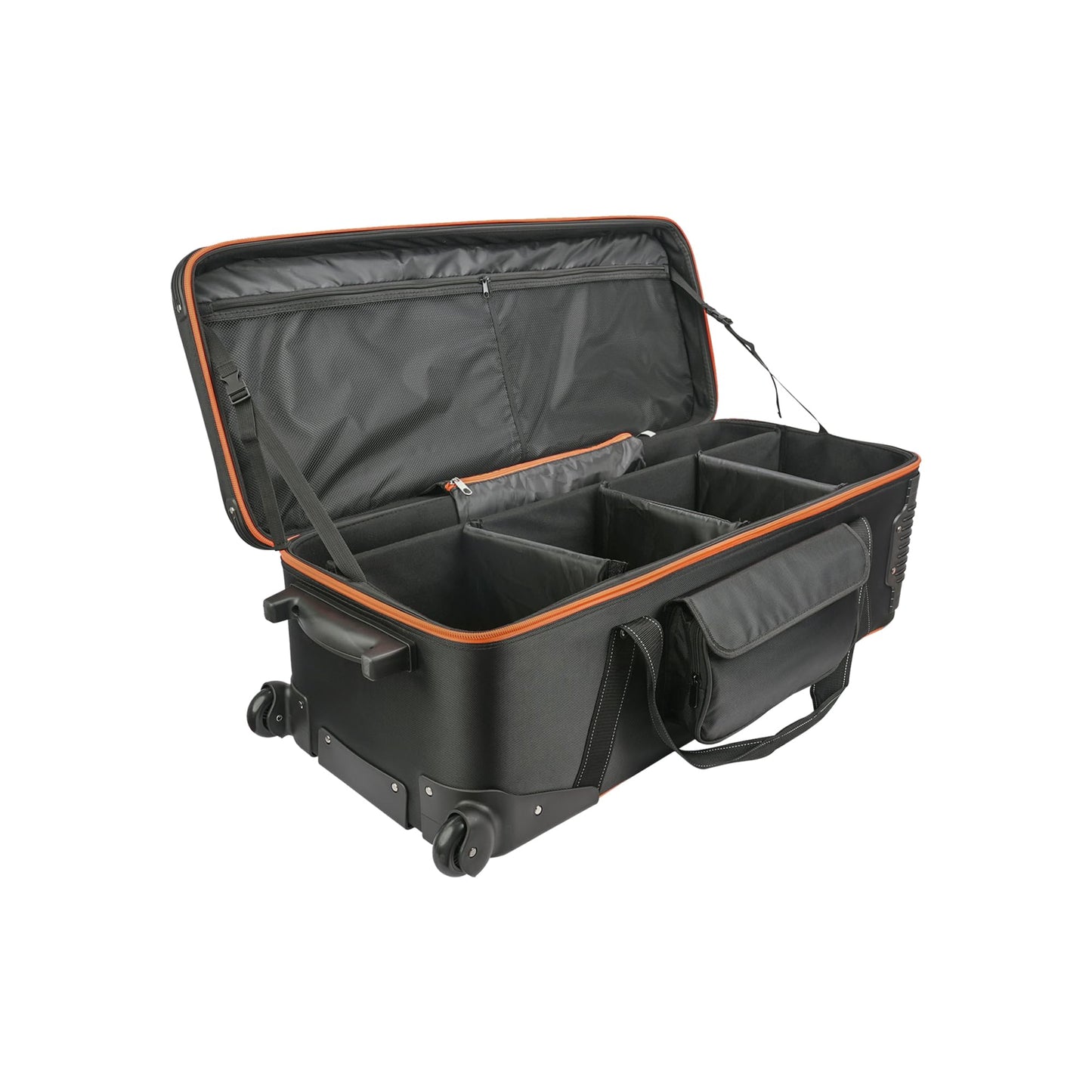 MagicLine Photo Studio Trolley Case with Side Pocket 39.4"x14.6"x13"/100x37x33 cm, Rolling Camera Case Bag, Carrying Bag with Wheels for Light Stands,Tripods,Flashes,Telescopes