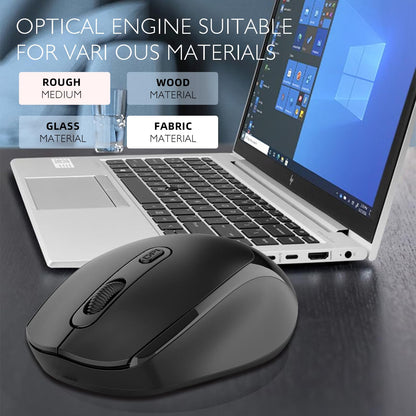 ONE-UP Wireless Mouse, 2.4G, Silent, USB Nano Receiver, for Laptop, Chromebook, PC, Mac, Windows and School Work (Black)