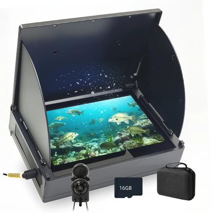 6" Underwater Fishing Camera with DVR & 16GB Card, 30M Cable Fish Finder, HD Waterproof Camera with IR Night Vision for Ice Fishing, Lake, Boat – Touch Screen