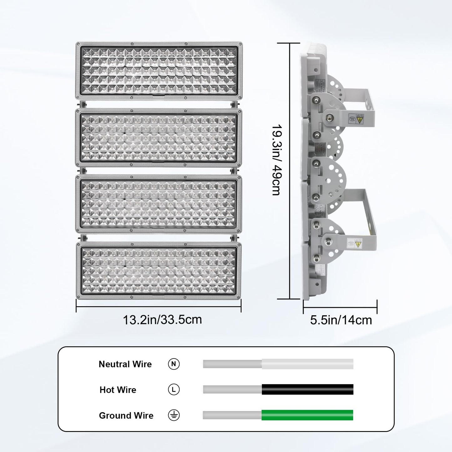 Kekeou 400W LED Stadium Lights Outdoor, 56000 Lumens 6500K IP67 Waterproof Commercial Flood Lighting, High Power Area Lighting for Basketball Court, Large Area Outdoor LED Lights