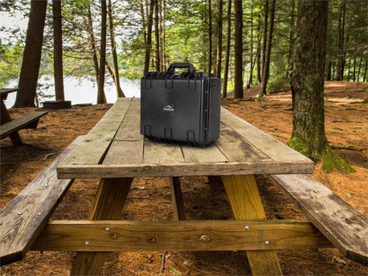 Monoprice Weatherproof Hard Case with Customizable Foam - Shockproof, IP67 Level Dust and Water Protection Up to 1 Meter Depth , 19in x 16in x 8in, 28.5 Liter, Black - Pure Outdoor Collection