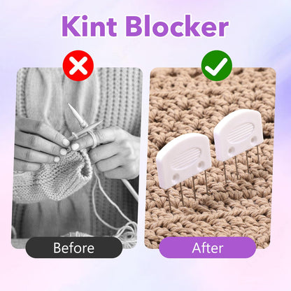 Kifmurase 20PCS Knit Blocking Pins Kit, Knit Blockers Combs for Blocking Knitting Crochet Lace or Needlework Projects, White Knitting Block Pins Kit Tool for Blocking Mats