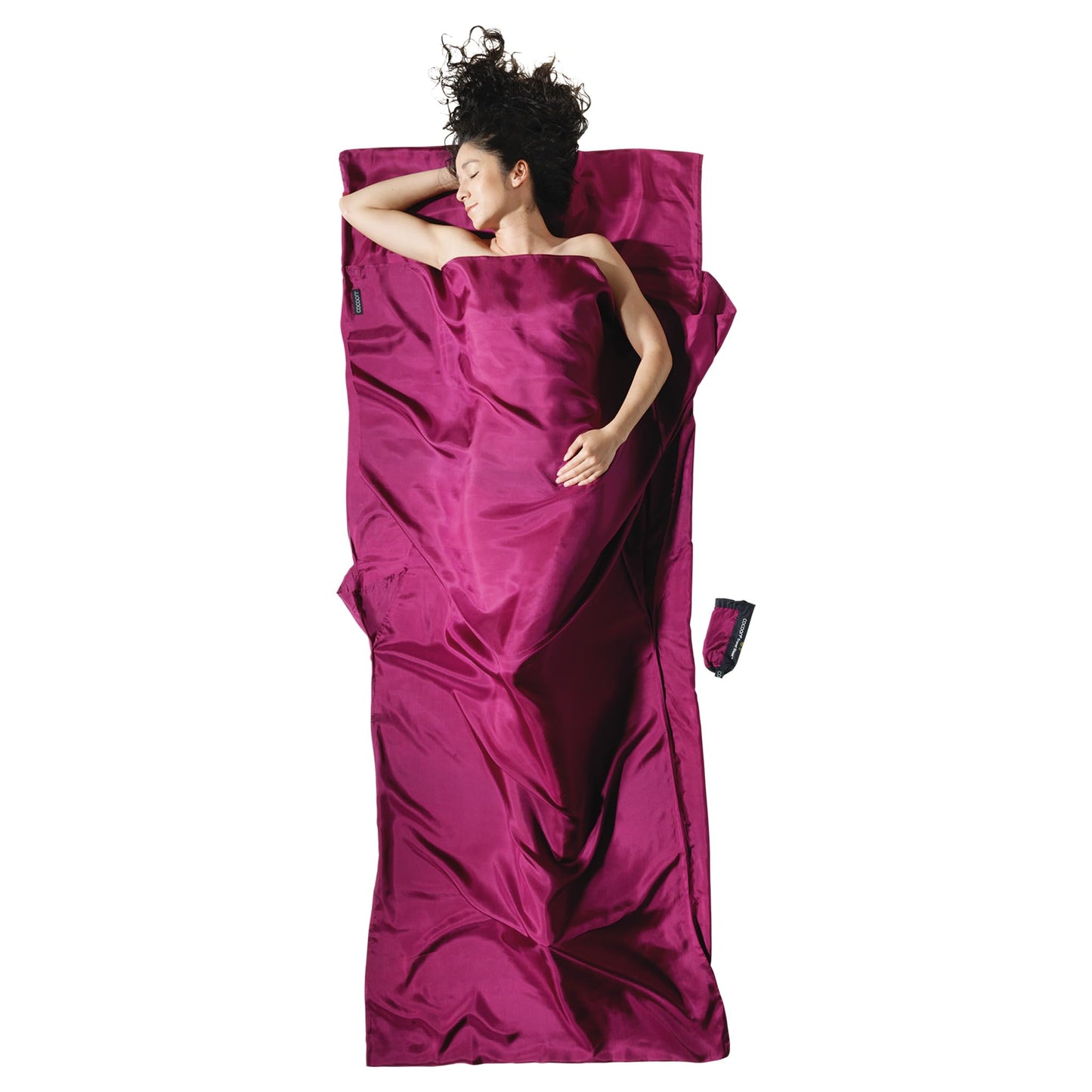 COCOON - Premium - Silk TravelSheet - Mulberry Red