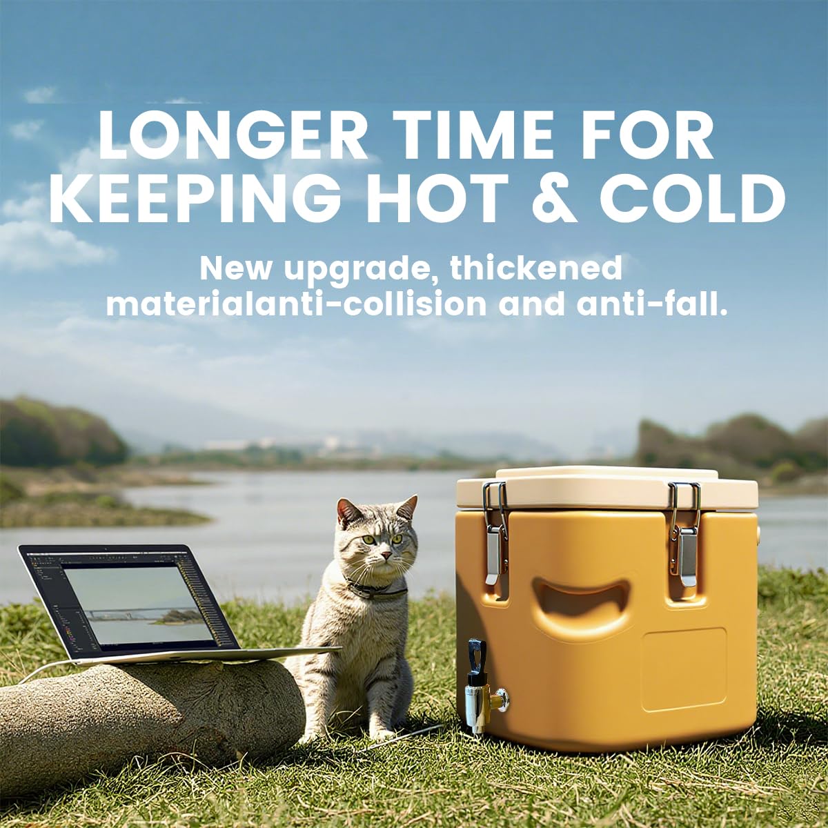 2.5 Gallon Insulated Beverage Cooler,11QT Hot Box for Catering, Soup Container Commercial Food Warmer,Insulated Drink Dispenser with Stainless Steel Interior and Spout/Spigot
