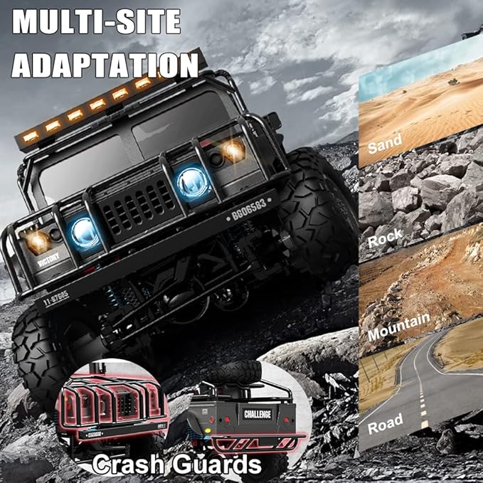 The perseids Remote Control Car Metal Chassis &amp Drive Shaft 1/12 RC Crawler 4WD Off-Road RTR Truck 2.4GHz Remote Truck with LED Headlights RC car Hobby RC Crawlers for Adult