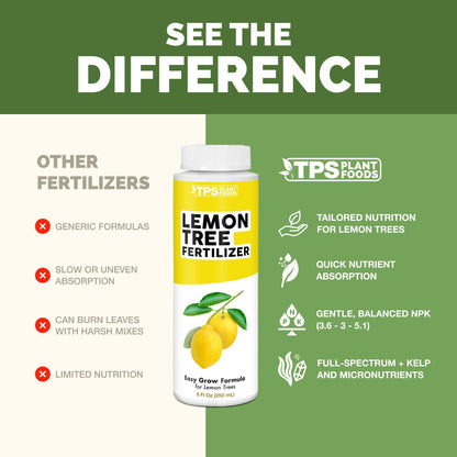 Lemon Tree Fertilizer – Liquid Plant Food for More Fruit, Better Flowering & Stronger Root Development, 8 oz