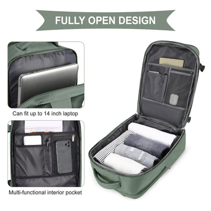 coowoz Travel Backpack Carry On for Women Man Gym Backpacks with Laptop Compartment Mochila de Viaje Teacher Personal Item Backpack Airplane Accessories Must Haves Grey Small