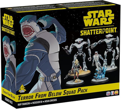 Asmodee Star Wars Shatterpoint Terror from Below SQUAD PACK - Includes Riff Tamson Nossor Ri &amp Aqua Droids Tabletop Miniatures Strategy Game for Kids and Adults Ages 14+ 2 Players 90 Min Play