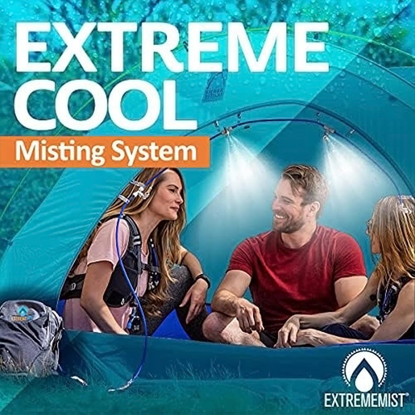 Professional Grade Portable Misting System - 4 Mist Nozzles | Pump | Easy to Setup | 16 ft. Mist Line for Outdoor Patios, Golf Carts, Greenhouses, Canopy and Decks - Cools The air up to 30°F (17°C)!