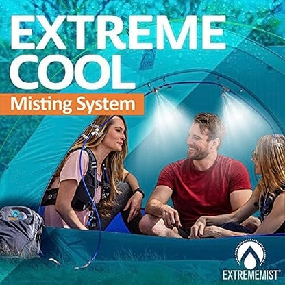 Professional Grade Portable Misting System - 4 Mist Nozzles | Pump | Easy to Setup | 16 ft. Mist Line for Outdoor Patios, Golf Carts, Greenhouses, Canopy and Decks - Cools The air up to 30°F (17°C)!
