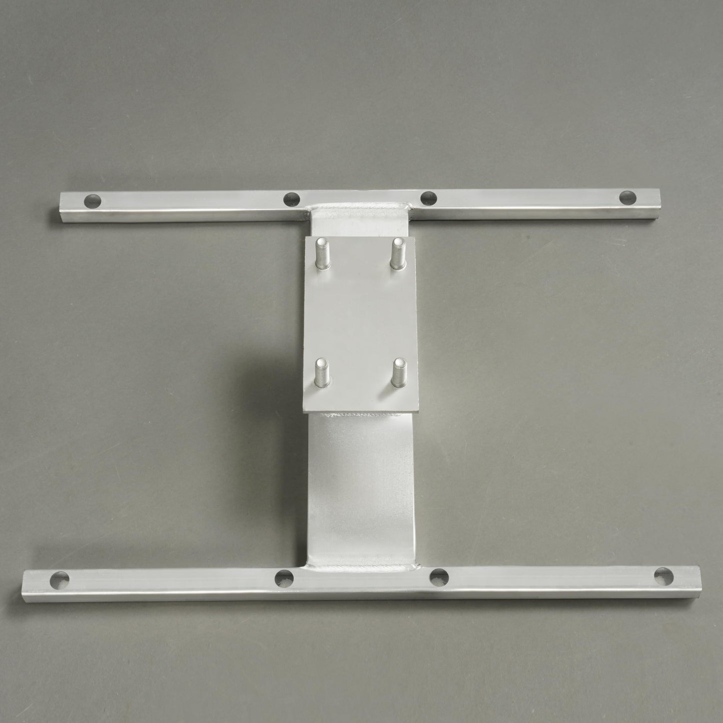 ALMULOO H-Mount Spare Tire Carrier Compatible with 6 Lug 16" Stud Spacing Wheel Trailer Aluminium Silvery Screw Mount