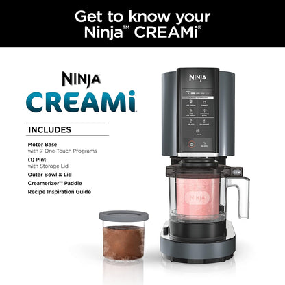 Ninja CREAMi 7-in-1 Ice Cream Maker - Create Ice Cream, Gelato, Sorbet & More | Includes 5 Pints