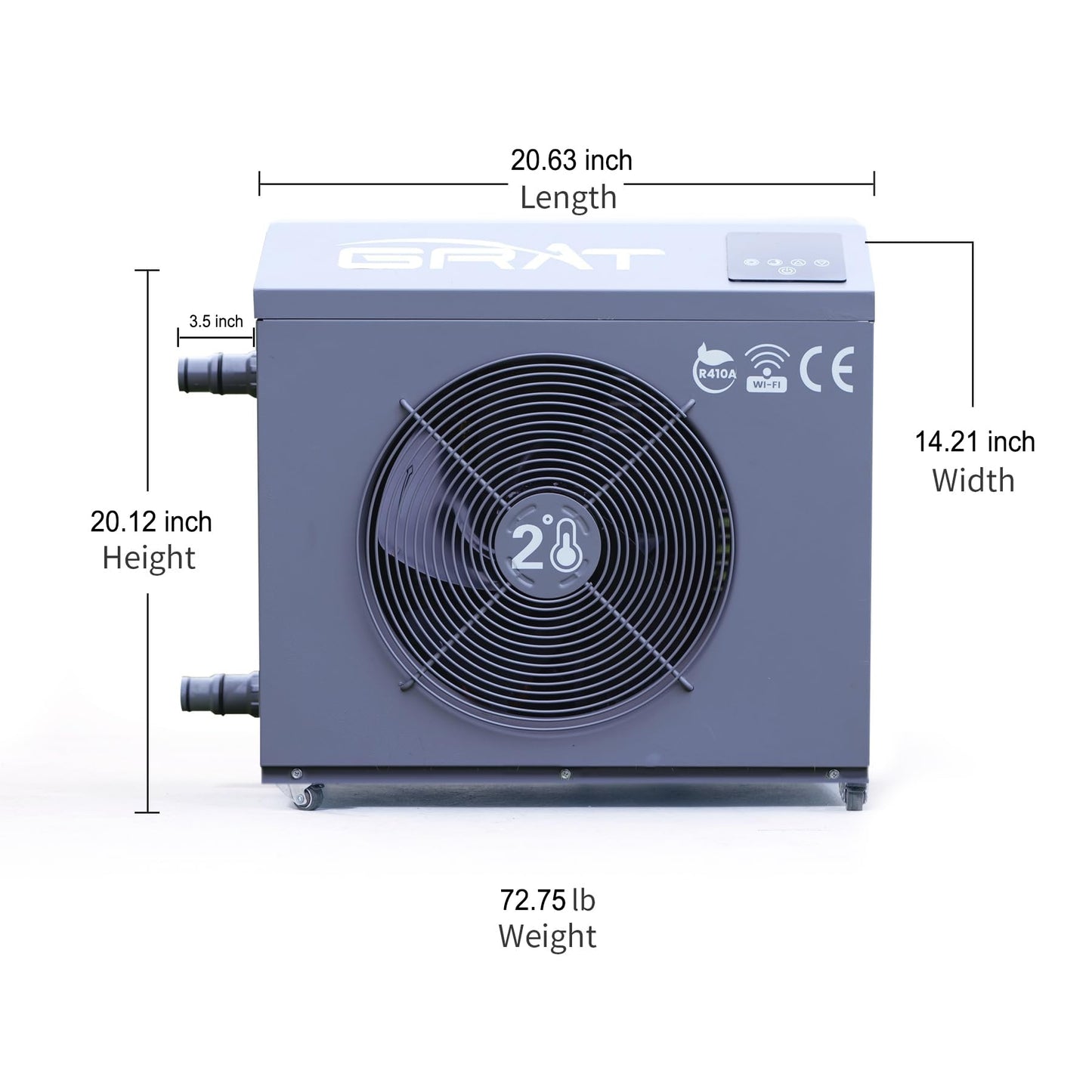 GRAT 1.5HP Chiller with Cold Plunge Tub, 88 Gallon Ice Bath System for Athletes, WiFi App Control, No Ice Needed, Cools to 36°F, Cold Water Therapy & Recovery Tub for Home Gym Indoor Outdoor