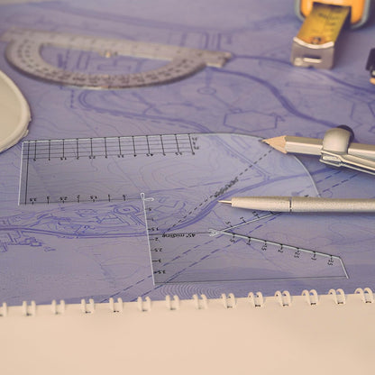 Copkim 2 Pack Boxed Bag Making Template Acrylic Template Patchwork Ruler Sewing Tools Set for Beginners Curve Notion Bag Zip Pocket DIY Sewing