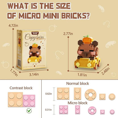 HIGH GODO Capybara Party Favors Building Set 1632PCS Cute Capybara Building Blocks for Goodie Bag Stuffers Party Favors Birthday Gift for Adult Teens 14+ (Not Compatible with Major Brand)