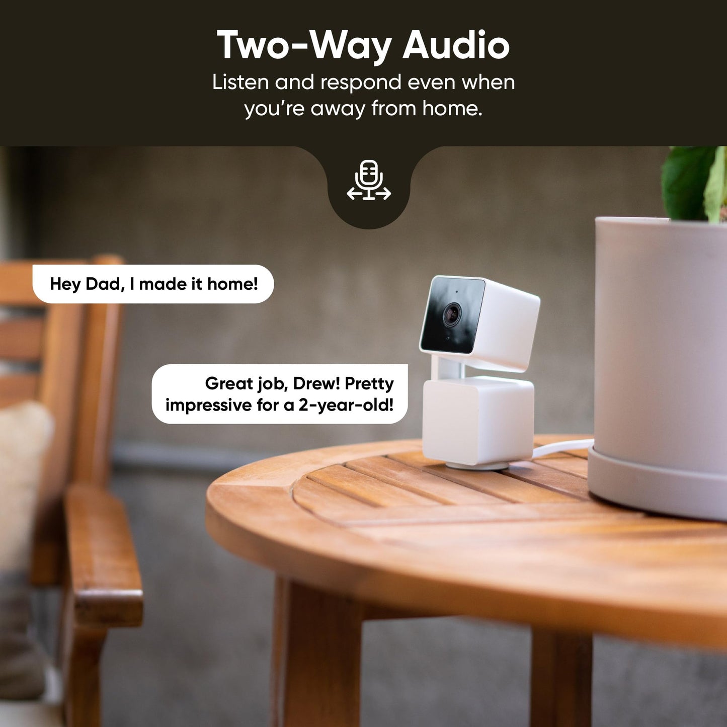 WYZE Cam Pan v3, Indoor/Outdoor IP65-Rated 1080p Pan/Tilt/Zoom Wi-Fi Smart Home Security Camera with Color Night Vision, 2-Way Audio, Compatible with Alexa & Google Assistant, Free Expert Setup